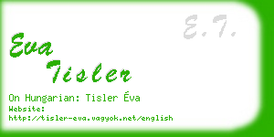 eva tisler business card